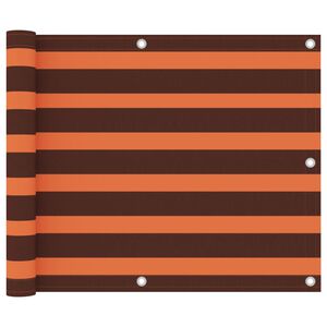 vidaXL Balkon-Sichtschutz Orange und Braun 75x600 cm Oxford-Gewebe