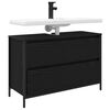 vidaXL Waschbeckenunterschrank mit Schubladen Schwarz Eichen-Optik