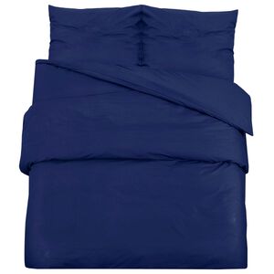 vidaXL Bettw&auml;sche-Set Marineblau 260x220 cm Leichte Mikrofaser