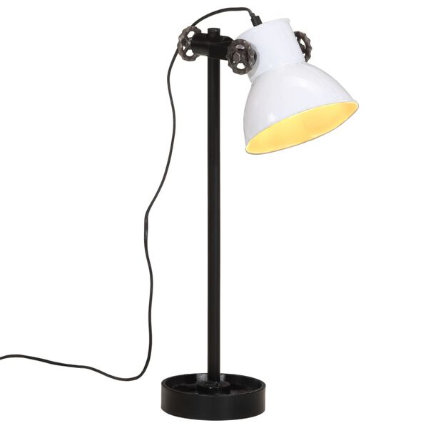 vidaXL Schreibtischlampe 25 W Wei&szlig; 15x15x55 cm E27