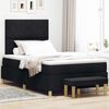vidaXL Boxspringbett mit Matratze Schwarz 120 x 190 cm Stoff