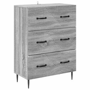 vidaXL Schubladenschrank Grau Sonoma 66 x 34,5 x 89,5 cm Holzwerkstoff