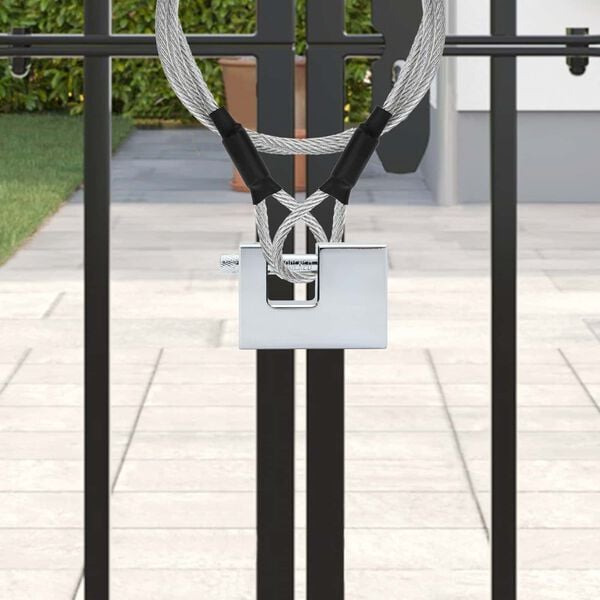 vidaXL Vorh&auml;ngeschloss 6 pcs Silber 7 x 1,9 x 5 cm Eisen