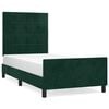 vidaXL Bettgestell ohne Matratze Dunkelgr&uuml;n 90x190 cm Samt