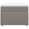vidaXL Boxspringbett mit Matratze Taupe 80x200 cm Stoff