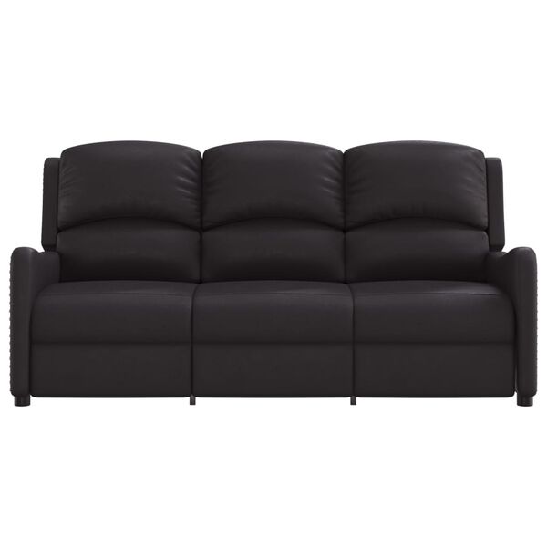 vidaXL 3-Sitzer Massagesessel Schwarz Gl&auml;nzend Kunstleder