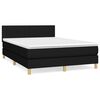 vidaXL Boxspringbett mit Matratze Schwarz 140x190 cm Stoff