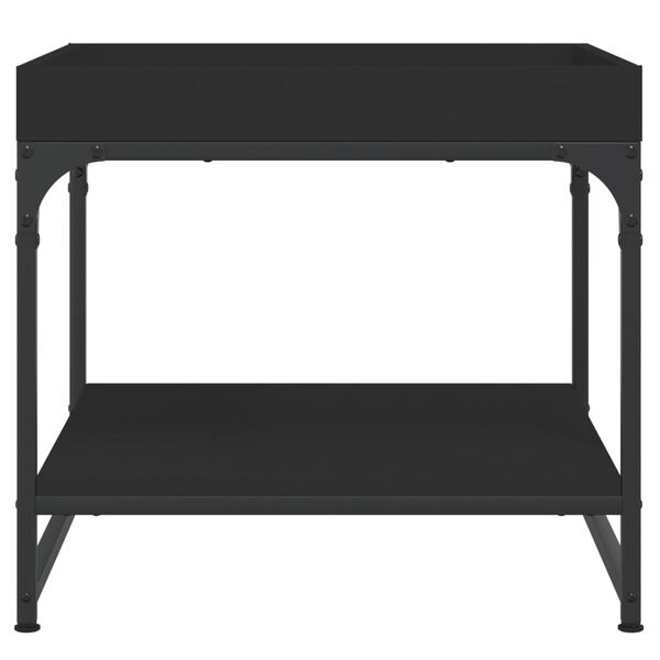 vidaXL Couchtisch Schwarz 49,5x49,5x45 cm Holzwerkstoff