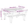 vidaXL Picknicktisch f&uuml;r 4 Kinder mit Schirmloch Massivholz Tanne