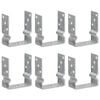 vidaXL Pfostentr&auml;ger 6 Stk. Silbern 12&times;6&times;15 cm Verzinkter Stahl