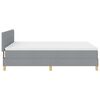 vidaXL Boxspringbett mit Matratze Hellgrau 140 x 190 cm Stoff
