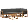 vidaXL Outdoor-Sofagarnitur 6 stk. Natur und Anthrazit