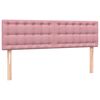 vidaXL Boxspringbett mit Matratze Rosa 160x220 cm Samt