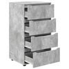 vidaXL Stauraumschr&auml;nke 2 pcs Beton Grau 60 x 48 x 105 cm