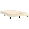 vidaXL Boxspringbett mit Matratze & LED Creme 120x200 cm Kunstleder