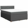 vidaXL Boxspringbett mit Matratze Dunkelgrau 140x190 cm Stoff