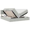 vidaXL LED-Speicherbett mit Matratze Hellgrau 200 x 200 cm Samt