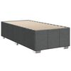 vidaXL Boxspringbett mit Matratze Dunkelgrau 90x190 cm Stoff