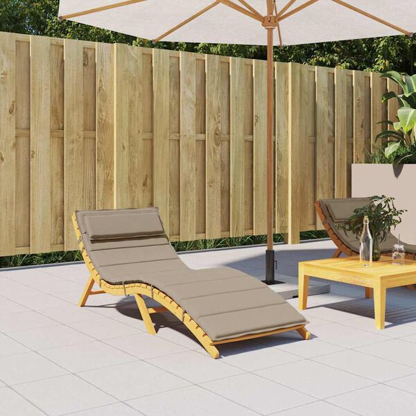 vidaXL Sonnenliegen-Auflage Taupe 180x60x4 cm Oxford-Gewebe