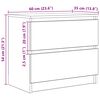 vidaXL TV-Schrank Schwarz 60x35x54 cm Holzwerkstoff
