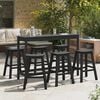 vidaXL Garten Bar Set 6 pcs Schwarz HDPE