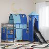 vidaXL Kinderloftbett Schwarz und Blau 99,5 x 190 cm Metall