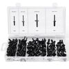 90-tlg. Nylon Blindnieten Sortiment Popnieten Nieten Set schwarz