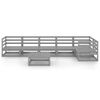 vidaXL 7-tlg. Garten-Lounge-Set Grau Massivholz Kiefer