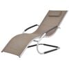 vidaXL Sonnenliege mit Kissen Aluminium und Textilene Taupe