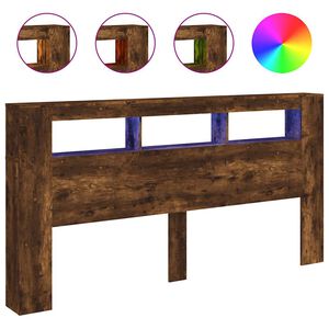 vidaXL LED-Kopfteil R&auml;uchereiche 200x18,5x103,5 cm Holzwerkstoff