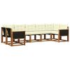 vidaXL Outdoor-Sofagarnitur 7 stk. Natur und Creme