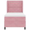 vidaXL Boxspringbett mit Matratze Rosa 200 x 90 cm Polyester