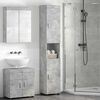 vidaXL Badezimmerschrank-Set TULUM Beton Grau 37 x 31,5 x 203 cm