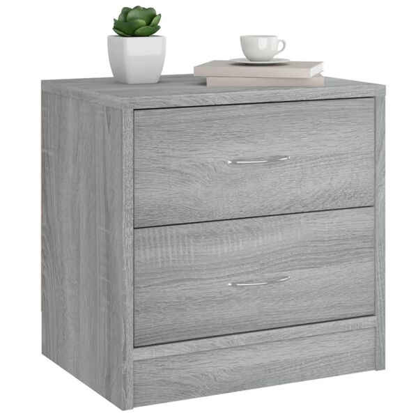 vidaXL Nachttisch Grau Sonoma 40x30x40 cm Holzwerkstoff