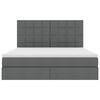vidaXL Aufbewahrungsbett mit Matratze Dunkelgrau 180 x 200 cm