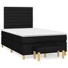 vidaXL Boxspringbett mit Matratze Schwarz 120x200 cm Stoff