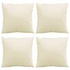 vidaXL Zierkissen 4 Stk. Creme 50x50 cm Stoff