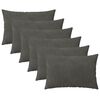 vidaXL Kissenbezug 6 pcs HEERLEN Dunkelgrau 30 x 50 cm Samt