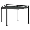 vidaXL Gartenpavillon mit Ausziehbarem Dach Anthrazit 3x3 m Stahl