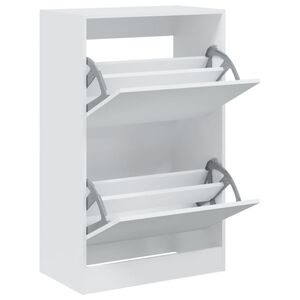 vidaXL Schuhschrank Wei&szlig; 60x34x96,5 cm Holzwerkstoff