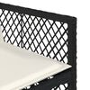 vidaXL 9-tlg. Garten-Essgruppe mit Kissen Schwarz Poly Rattan