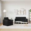 vidaXL Sofa 2 pcs Schwarz