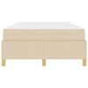 vidaXL Boxspringbett Wei&szlig; und Creme 120 x 190 cm Polyester