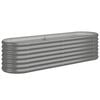 vidaXL Hochbeet Verzinkter Stahl 152x40x36 cm Grau