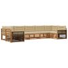 vidaXL Outdoor-Sofagarnitur 7 stk. Natur und Beige Massivholz Akazie
