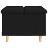 vidaXL Aufbewahrungsottomane mit Kissen Schwarz 60 x 60 x 45 cm Stoff