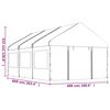 vidaXL Pavillon mit Dach Wei&szlig; 6,69 x 4,08 x 3,22 m Polyethylen