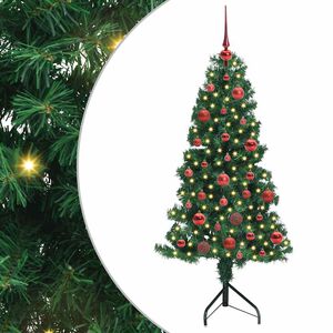 vidaXL Eckiger k&uuml;nstlicher Weihnachtsbaum Gr&uuml;n 150 cm PVC und Metall