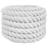 vidaXL Baumwollseil 30 mm 10 m Wei&szlig; 100% Baumwolle