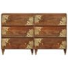 vidaXL Sideboard 2 pcs Honigbraun 60 x 33 x 75 cm Massivholz Mango